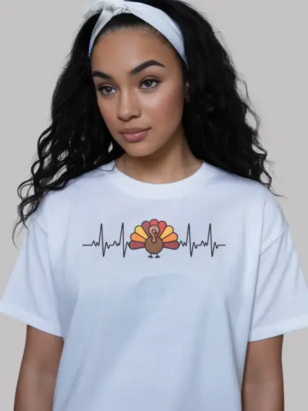 Thanksgiving Medical Shirt – Cute Turkey Heartbeat Tee for Nurses & Doctors - Image 12