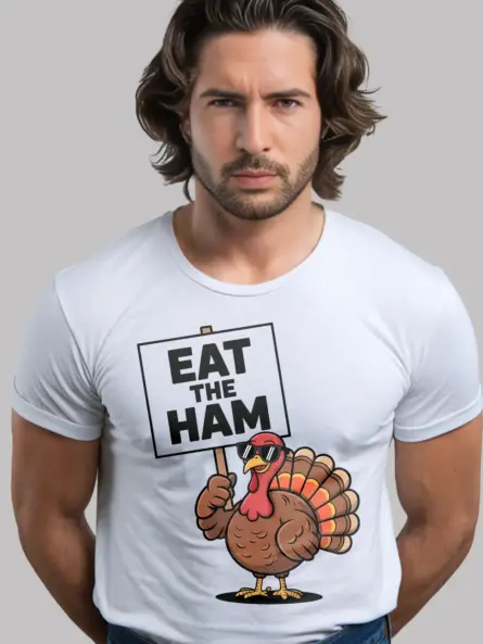 Funny Thanksgiving Shirt – Bold & Hilarious “Eat The Ham” Tee - Image 12