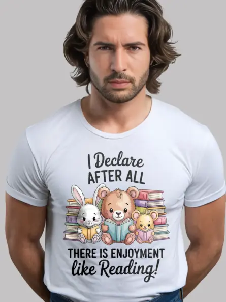 Adorable Reading Kids T-Shirt – Animal Book Lover Tee Gift - Image 12