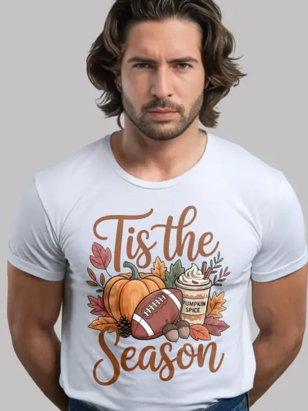 Cozy Fall T-Shirt – Cute Pumpkin Spice & Football Season Tee - Image 12