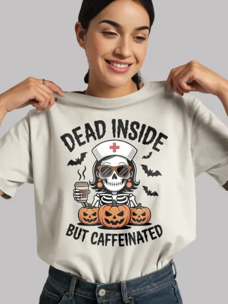 Nurse Halloween Shirt Funny – Spooky Coffee Tee for Night Shift Nurses - Image 12
