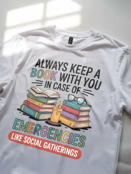 Funny Book Lover TShirt – Perfect for Social Introverts - Image 11