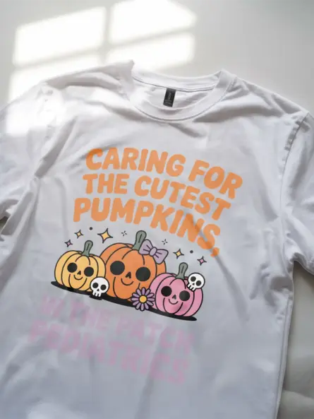 Pediatric Nurse Halloween T-Shirt – Cute Pumpkin Fall Top - Image 12
