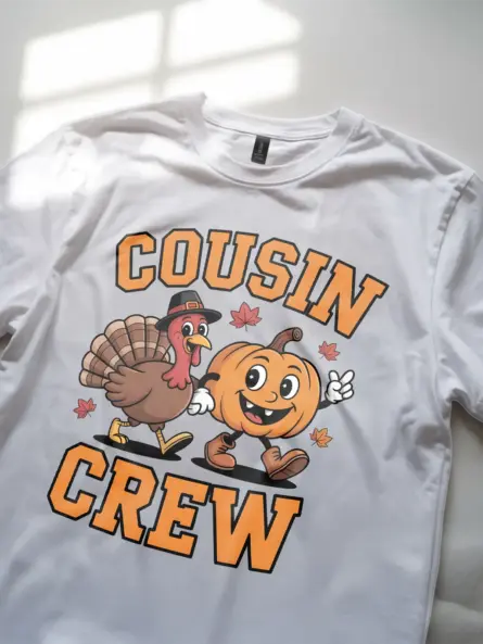 Thanksgiving Kids Shirt – Fun Cousin Crew Holiday Tee for Group Photos - Image 11