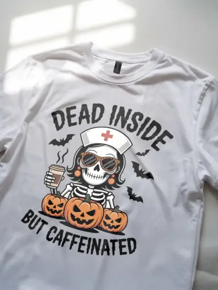 Nurse Halloween Shirt Funny – Spooky Coffee Tee for Night Shift Nurses - Image 11