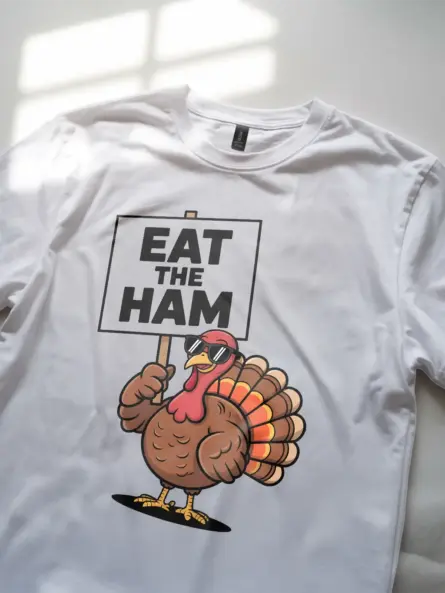 Funny Thanksgiving Shirt – Bold & Hilarious “Eat The Ham” Tee - Image 11