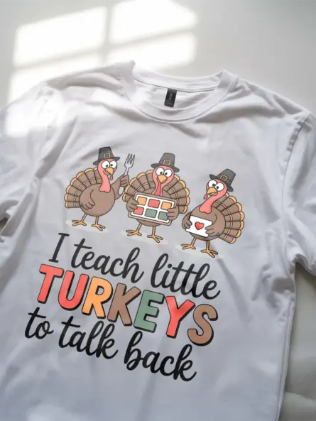 Thanksgiving Speech Therapy Shirt – Funny “Little Turkeys” SLP Tee - Image 11