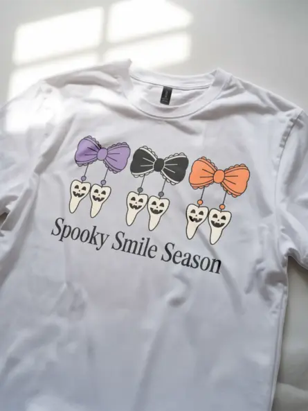 Spooky Dental Halloween T-Shirt – Cute Smile Season Tee for Hygienists and Dentists - Image 11