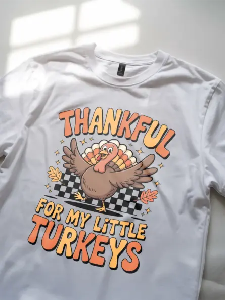 Thankful Turkey Shirt Kids – Cute Fall Top for Teachers & Moms - Image 11