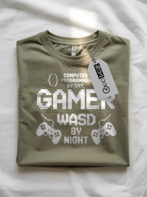 Military green Programmer by Day Gamer by Night T-Shirt